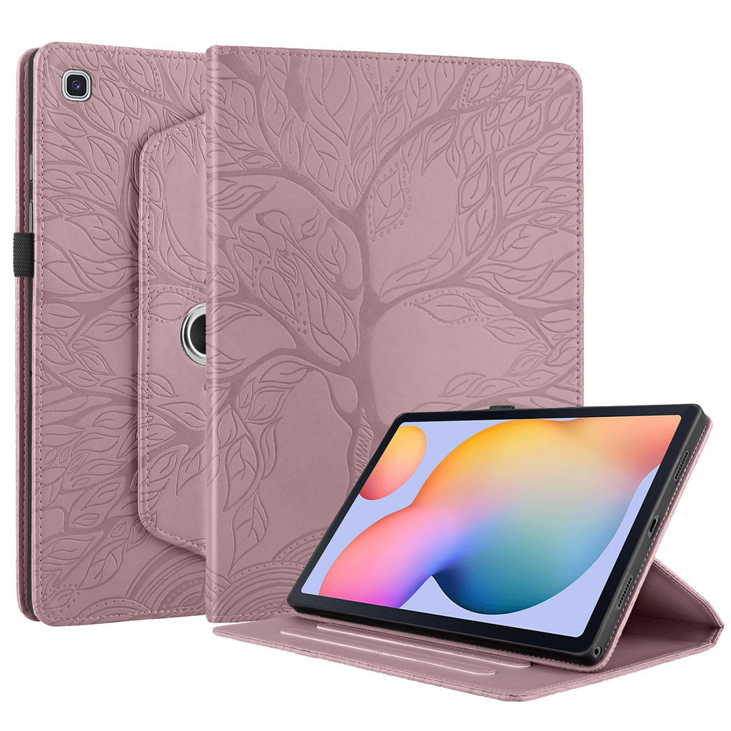 Ốp điện thoại da PU xoay 360 dập nổi Ốp điện thoại TPU mềm cho Samsung Tab A 8.0 "2019 Tab A7 Lite 8.7 A7 10.4 A8 10.5 S6 Lite P610 A9 A9 + X210 S7S8 T870 S9 + S9FE + S8 Ultra S9 Ultra