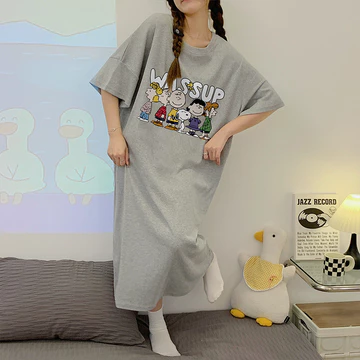 Bộ Đồ Ngủ Ngắn Bộ Đồ Ngủ Đầm 4XL Snoopy Áo Thun Bộ Đồ Ngủ Rời Bộ Đồ Ngủ Dễ Thương Bé Gái Nhà Quần Áo ins Phong Cách Nhà Quần Áo Một Mảnh Bộ Đồ Ngủ Nhà Bộ Đồ Ngủ