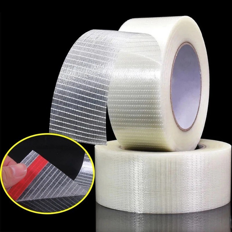 [Nổi bật] Băng sợi thủy tinh lưới 20M - Công cụ đóng gói dây đai - Băng dính - Trong suốt, cố định chắc chắn, Độ nhớt cao, Chống thấm nước, Chống mài mòn - Dải cố định