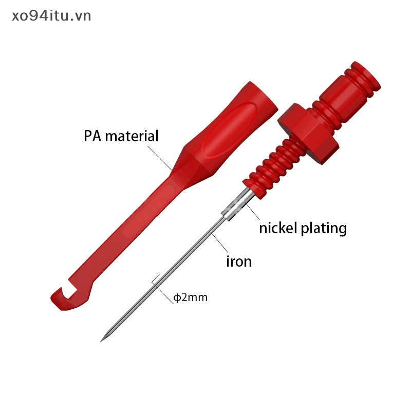 Xoitu 4MM Jack Kiểm Tra thủng Móc Dụng Cụ Kiểm Tra An Toàn Kẹp Kiểm Tra Phát Hiện Mạch Ô Tô Dụng Cụ Chẩn Đoán Không Phá Hủy VN