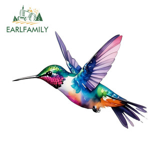 EARLFAMILY 13cm x 9.3cm Nhãn dán ô tô Hummingbird Hài hước Năng lượng chống trầy xước Xe tải cản xe Caravan Trunk PVC Decal Bảo vệ cửa ô tô