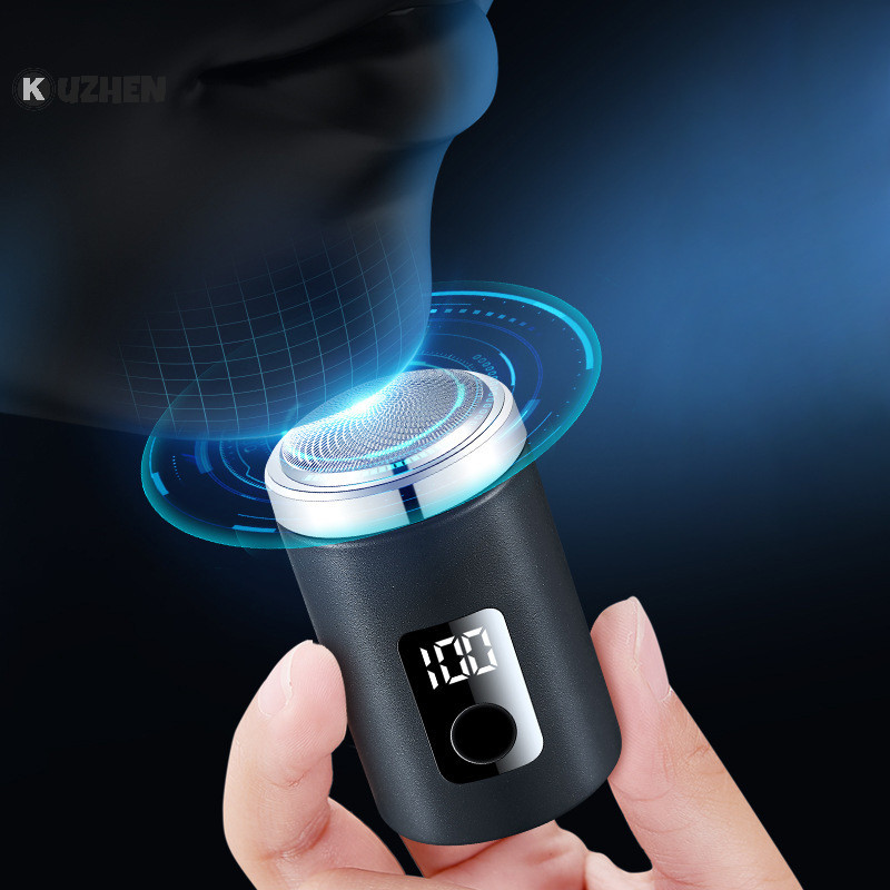 Máy cạo râu điện nam Kuzhen màn hình, sạc USB Type-C, di động cho văn phòng HOT