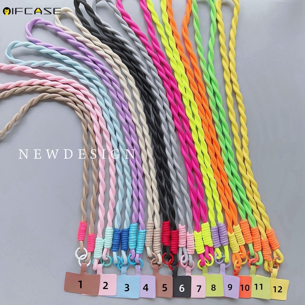 Dây đeo cổ đa năng nylon nhiều màu cho điện thoại và thẻ ID