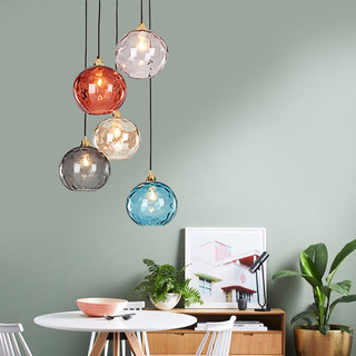 AIMI Bắc Âu Kính Hiện Đại Bóng Đèn Chùm Phòng Ngủ Phòng Khách Trần Treo Đèn Thanh Cafe Đèn Trang Trí