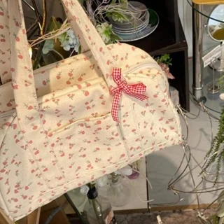 Túi Tote vải Canvas hoa công suất cao mới thời trang Phiên bản Hàn Quốc Túi xách đa năng đi lại hợp thời trang