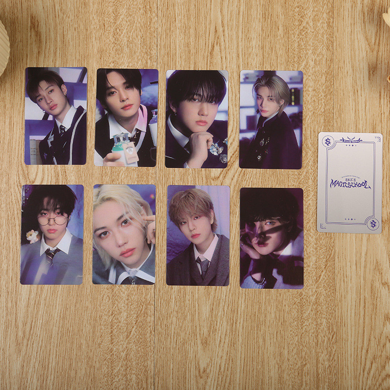 1-15 Chiếc STRAY KIDS Magic School Photocards Trong Suốt Đánh Dấu Trang ID Ảnh Lomo Cards Rock Star Felix Hyunjin Minho I.N Han Bin Seungmin Bangchan Bưu Thiếp YM