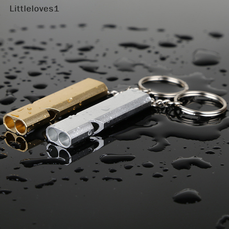 Littleloves1 Còi sinh tồn ngoài trời Hợp kim nhôm Ống đôi tần số kép Âm lượng cao EN