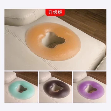 [Gối Nằm Silicon] Gối Nằm Silicon Gối Thẩm Mỹ Viện Có Lỗ Massage Giường Lỗ Đệm Mặt Gối spa Gối Nằm Đáy Cứng Gối Hình Chữ u Màu Xanh Dương