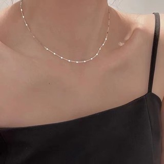 S925 Bạc Vòng Cổ Thời Trang Đơn Giản Trang Sức Xương Đòn Dây Xích Cô Gái Sinh Viên Quà Cưới Bán Buôn