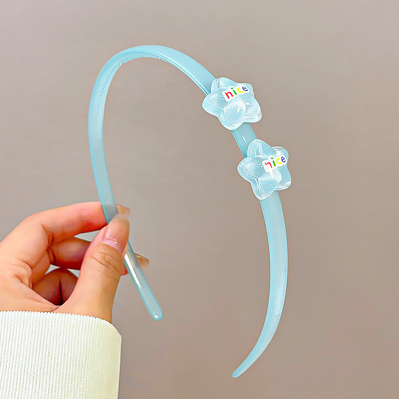 Yunyuan băng đô tóc nữ gấu trúc hoạt hình acrylic màu thạch mùa hè, chống trượt, phụ kiện tóc