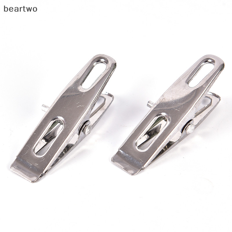 < Beartwo > 20 Cái Chốt quần áo bằng thép không gỉ Kẹp giặt Chân kim loại Kẹp đẹp