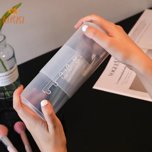 Giá đỡ cọ trang điểm PVC có thể điều chỉnh chiều cao có thể điều chỉnh Hộp đựng cốc có nắp MỚI