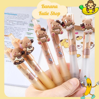 [Mực Đen] Bút Bi Capybara 3D Mực Gel Ngòi 0,5mm Mực Đen, Bút Bi Mực Gel, Bút Bi Văn Phòng