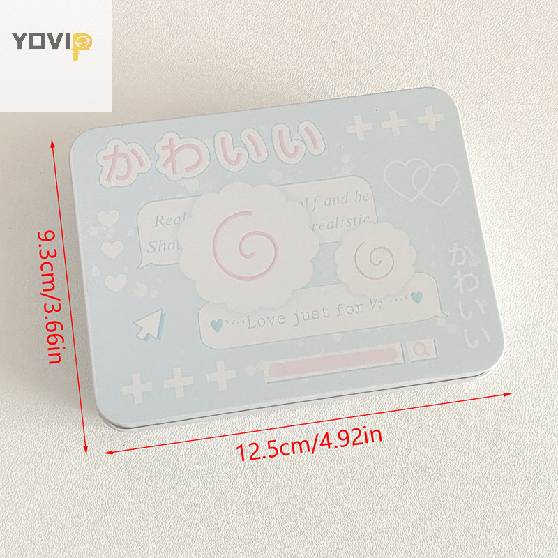 Yovip Tinplate Hộp Bảo Quản Hoạt Hình Photocards Thẻ Nhỏ Thiếc Hộp Bảo Quản Lon Đồng Xu Bông Tai Nghe Hộp Đựng Trang Sức Thu Thập Hộp VN