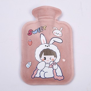 Túi chườm nóng lạnh nhung mềm giảm đau bụng kinh, túi chườm giữ ấm hạ sốt 500ml SHOPE