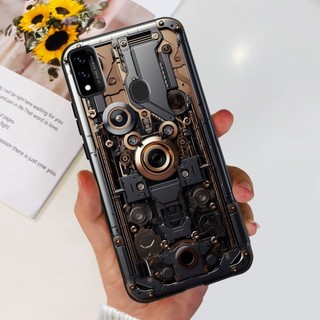Vỏ Chống Sốc Cho ZTE Blade A51 Vỏ Điện Thoại Thời Trang Mát Mẻ Đá Cẩm Thạch Hoạt Hình Silicon Mềm Màu Đen Cho ZTE BladeA51 Vỏ