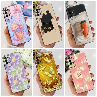 Dành Cho Tecno Pova 2 Vỏ LE7 LE7n Hoa Nổi Tiếng Hoạt Hình Silicon Mềm Màu Đen Vỏ Điện Thoại Cho Tecno Pova2 Ốp Lưng 6,9 inch