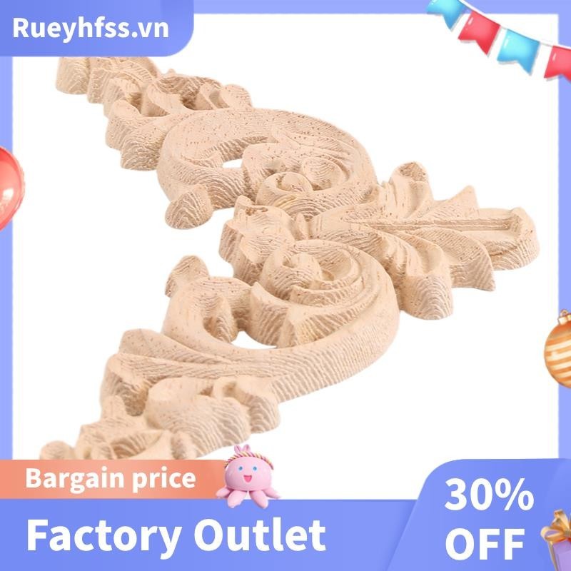 Gỗ sồi không sơn chạm khắc góc Onlay Đồ nội thất trang trí nội thất 12,5x12,5cm