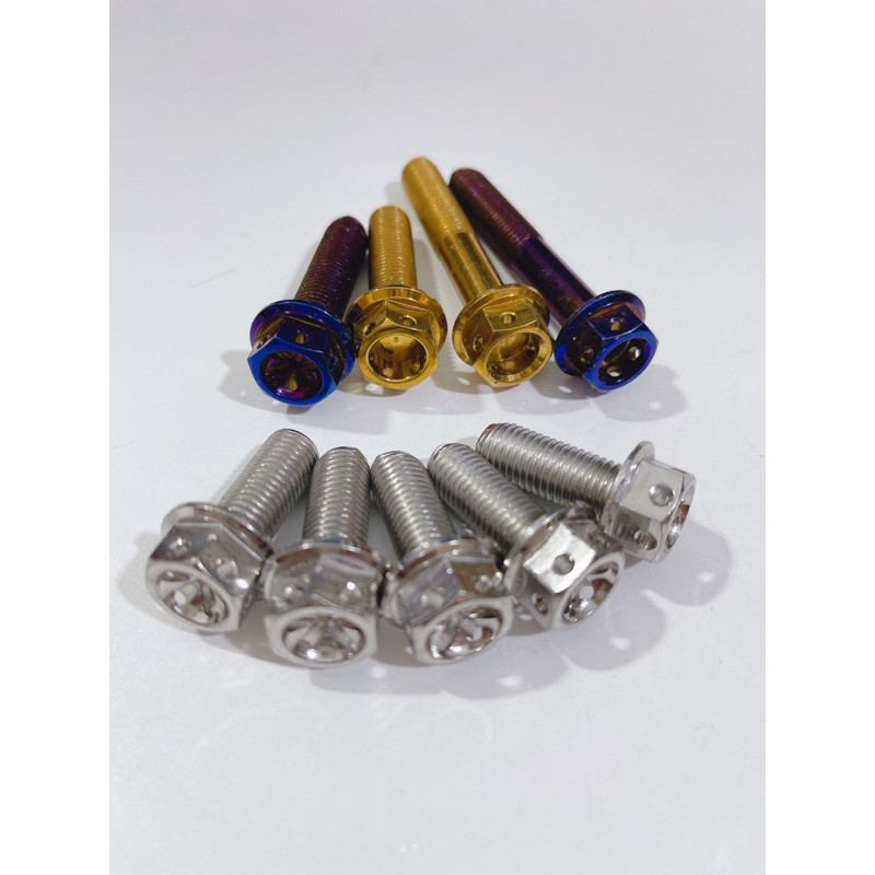 Ốc bulong M8 M10 đầu vương miện titan Thái chất liệu inox 304 | Shopee ...