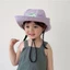 DARON Summer Kid Sunhat, Mũ xô màu kẹo thêu chữ phong cách Hàn Quốc, Mũ chống nắng chống tia cực tím dễ thương Mũ che nắng khô nhanh Mũ ngư dân trẻ em Kid