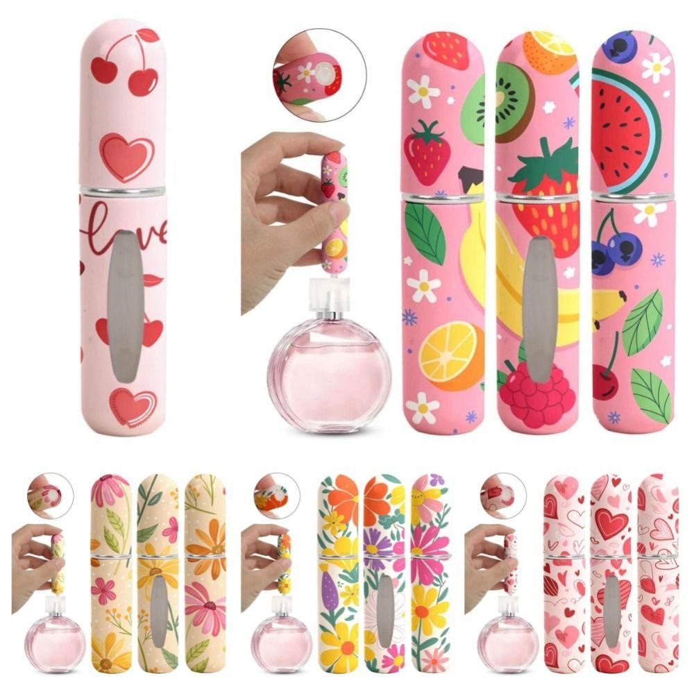 Chai Nước Hoa Mini EBINLANDS, Chai Xoay Xịt Cồn Tinh Dầu 5ml, Chai Xịt Dễ Thương Bình Atomizer Có Thể Đổ Lại Hộp Đựng Mỹ Phẩm Rỗng Du Lịch