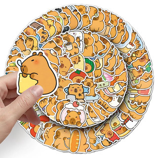 100 Chiếc Hoạt Hình Capybara Miếng Dán Động Vật Trang Trí Decal DIY Điện Thoại Laptop Chống Thấm Nước Dán Đồ Chơi