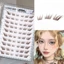 FAVORITEGOODS 60 Cái Lông Mi Giả, Cụm Lông Mi Không Keo Dán Tự Dính, Wispy Manga Màu Nâu Mềm Mắt Mèo DIY Lash Extensions dành cho Nữ