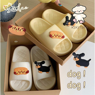 Xixitiao Mùa Hè Phong Cách Mới Trong Nhà Dép Chó Con Chống Trơn Trượt Thoải Mái Đế Mềm San