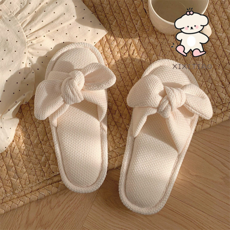 Trang chủ Đế Mềm Sinh Viên Nữ Hàn Quốc Phong Cách Đơn Giản Giày Sàn Mới Bốn Mùa Đa Năng Màu Nơ Lanh Dép * - & *