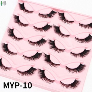 Lộn xộn Truyện Tranh Lông Mi Giả 3D Lông Mi Dày Tập Dài Wispy Mi