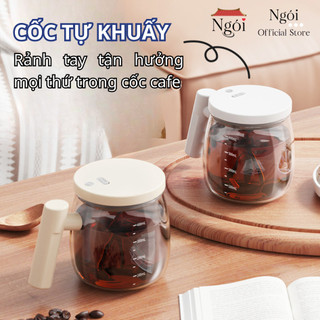CỐC TỰ KHUẤY THÔNG MINH 400ML công suất 700v/phút Cốc xoay di động pha trà pha sữa kèm sạc NGÓI HOME - CD02