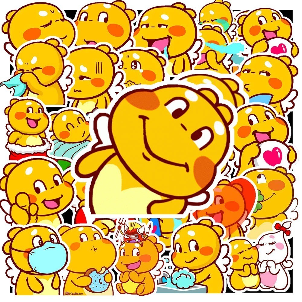 Hộp 50 Sticker Hình QOOBEE Decal Phản Quang 7 Màu Halogram Chống Nước - NSX Gì Cũng In | MS: 00047