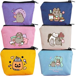 Ví Pusheen Dây Kéo Đồng Xu Không Ví Thẻ Ngân Hàng Túi Bảo Quản Thời Trang Trẻ Em Quà Tặng Sinh Nhật