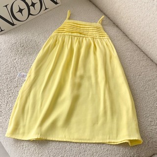 Váy 2 Dây Maxi Dáng Dài Đi Biển Cho Bé Gái (Đến Mắt Cá Chân)- Chất Jean lụa siêu mát