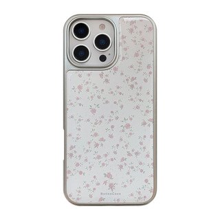 [Sheren] Ốp iPhone hoa hồng hồng thích hợp cho i16 15 14 13 12 11 pro max Vỏ bảo vệ chống sốc