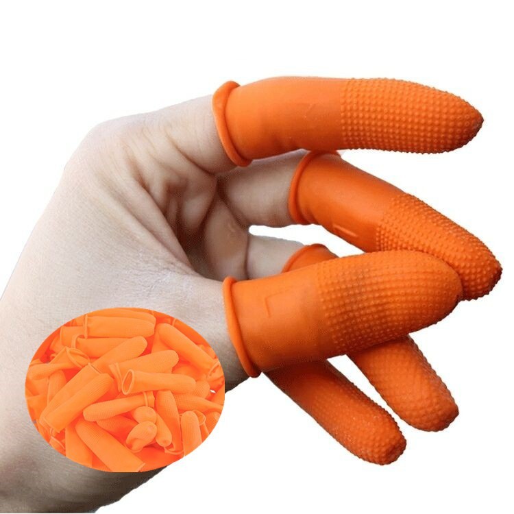Dùng Một Lần Ngón Tay Cao Su Chống Trơn Trượt Chống Tĩnh Điện Ngón Tay Cot Đầu Ngón Tay Bảo Vệ Ngón Tay Cái Tay Cái Găng Tay