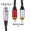 Cáp nam XLRR sang 2RCA đáng tin cậy BTM có dây ngoại thất bện Nylon để giảm mài mòn và xé âm thanh nhạc sĩ Equipme
