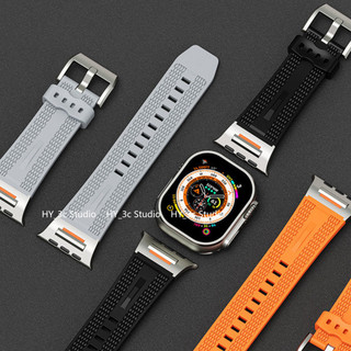 Dây đeo thể thao silicon sửa đổi kim loại cho Apple Watch Ultra 46 / 44 / 40 / 49 / 45 / 41 / 42 / 38 / 45mm i-watch Series Ultra / 11 / 10 / 9 / 8 / 7 / 6 / 5 / 4 / 3 / 2 / 1