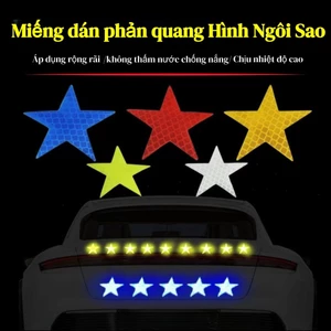 Miếng dán phản quang Hình Ngôi Sao Dải Phản Quang An Toàn Cho Ô Tô Đêm Dính Dành Cho Xe Hơi Xe Tải Xe MáyNhãn Dán Dạ Qua