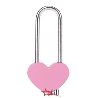 Ổ khóa trái tim 3,5 inch 50mm, 1 trái tim, nhiều màu, hợp kim kẽm
