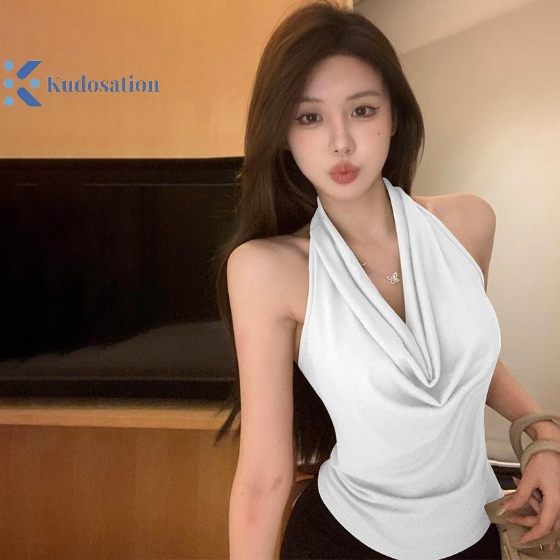 Kudosation Thời Trang Dây Vest Mùa Hè Mỏng Nữ Thiết Kế Không Lưng Gợi Cảm Hợp Thời Trang Quần Áo Đẹp