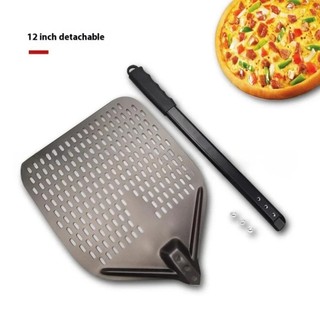 [Còn hàng] Xẻng Pizza Nhôm OAKANDME, có tay cầm dài Thìa mái chèo Pizza lớn, Dụng cụ làm bánh 12 / 14 inch có thể tháo rời Vỏ quay Pizza