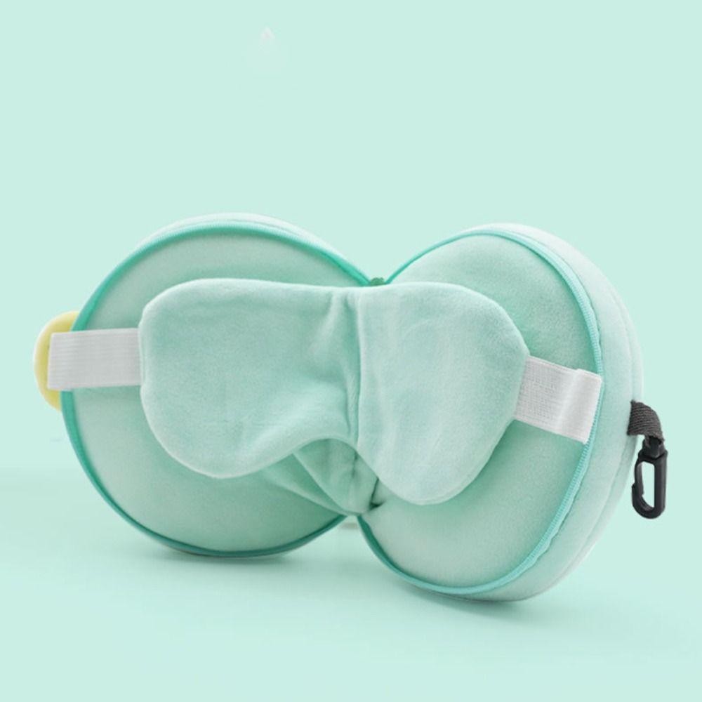 GUSTAVA Travel Eye Cover, Gối Cổ Du Lịch Mềm Mại Hoạt Hình, Có Mắt 2 in1 Lông Tơ Ngủ Gối Ngủ