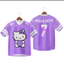 YB1 Hello Kitty Sanrio áo hoạt hình dạo phố số 07 Áo thun tay ngắn dễ thương BY1