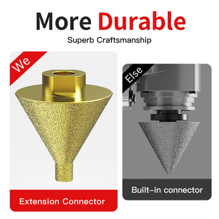 Mũi Phay Hình Nón Kim Cương, Dụng Cụ Mở Lỗ Đá, Diamond Chamfer Finger Bit, 38mm & 50mm, Chất Lượng Cao