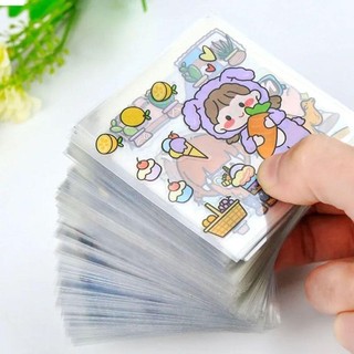 ALMA1 10 / 20 / 50 Chiếc Trang Trí Sổ Tay, Họa Tiết Hoạt Hình Dễ Thương Dán PVC Chống Thấm Nước, Sổ Lưu Niệm Trang Trí DIY Điện Thoại Trong Suốt Trang Trí Bình Nước Cho Trẻ Em Bé Trai Bé Gái