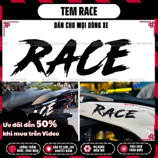 Tem Race Phản Quang sticker dán xe cho mọi dòng xe | TMN-H008 | Decal cao cấp chống nước, chống phai màu