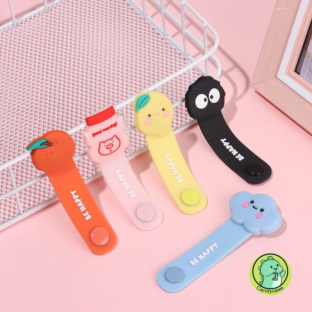 1pc Màu Sắc Ngẫu Nhiên Hoạt Hình Cáp Dữ Liệu Tổ Chức Đa Năng Bảo Vệ Dây Dấu Trang Kẹp Dây Cuộn Dây Dữ Liệu Lưu Trữ Tai Nghe Winder