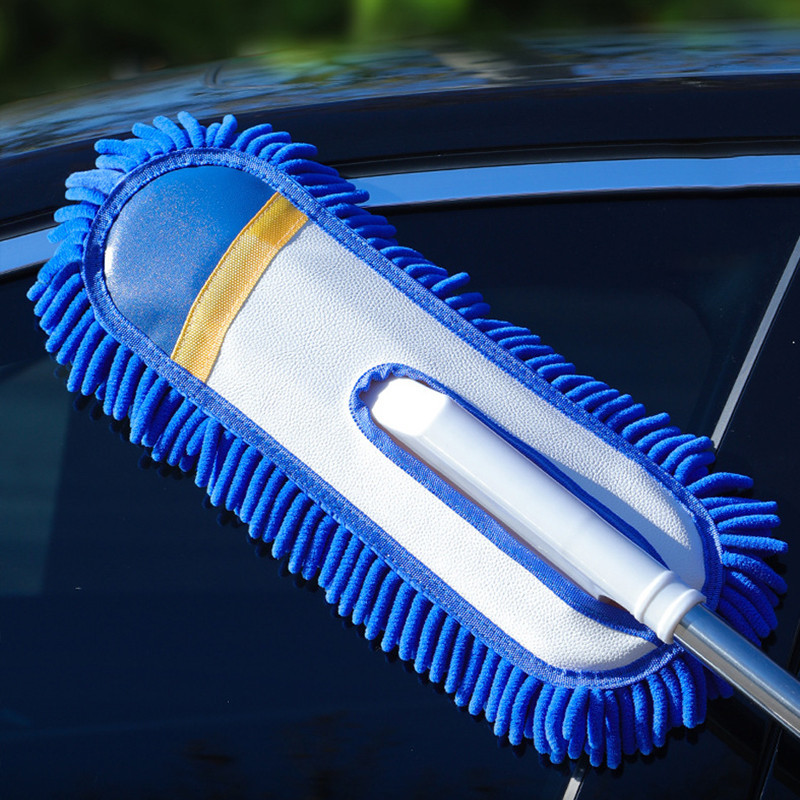 cây lau xe ô tô SEAMETAL Kính Thiên Văn Chenille Xe Sáp Chà Cây Lau Đa Năng Loại Bỏ Bụi Xe Rửa Tay Bộ Dụng Cụ Vệ Sinh Xe Hơi