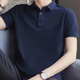 Dichuangzhe Áo sơ mi POLO màu trơn ve áo trẻ trung giản dị công sở khí chất nam ngắn tay hàng đầu mùa hè